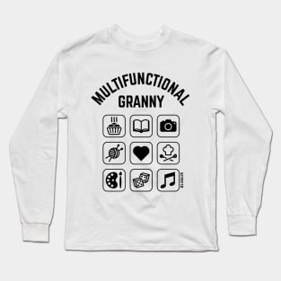 Multifunctional Granny (9 Icons) Long Sleeve T-Shirt